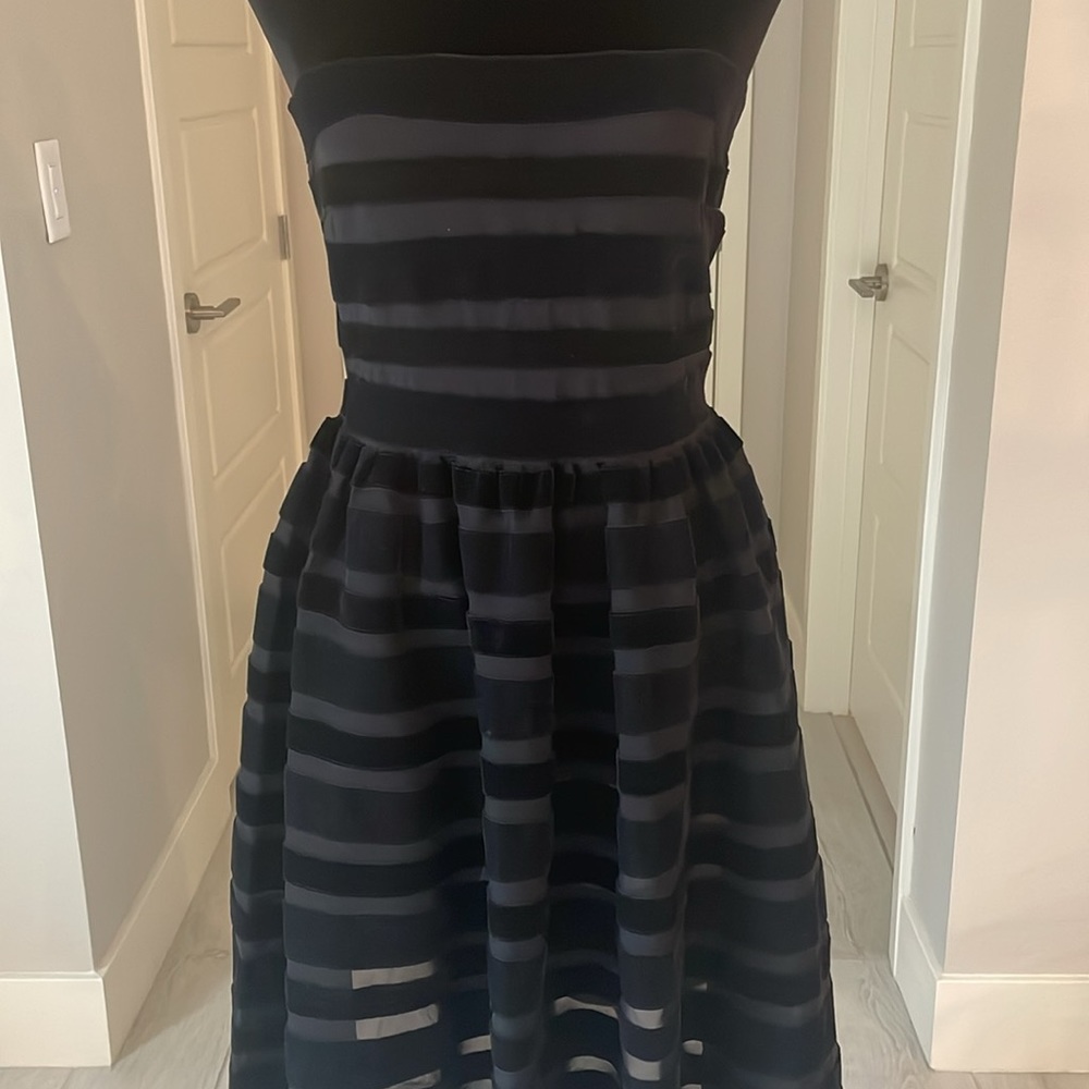 Cynthia Rowley Velvet Ribbon Mesh Strapless Dress Size 2 NWT - Picture 4 of 13